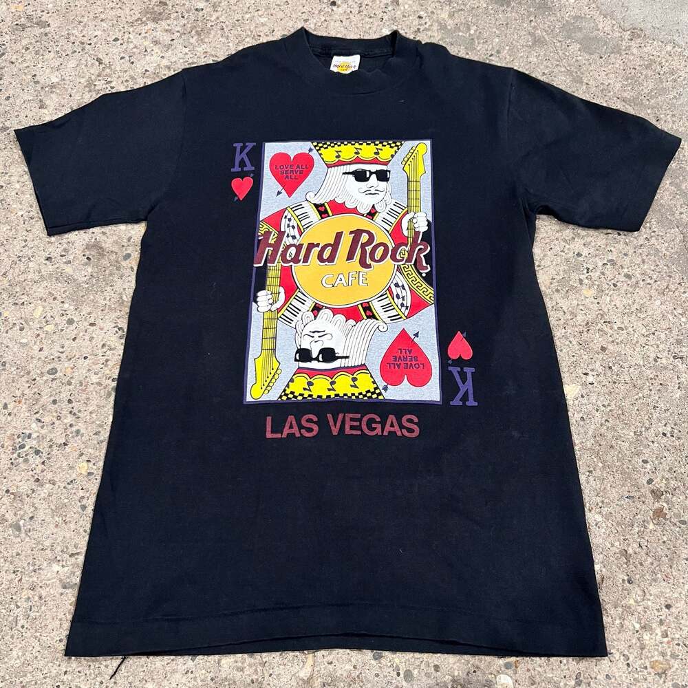 Vintage 90s Hard Rock Cafe Las Vegas King of Hearts T-Shirt